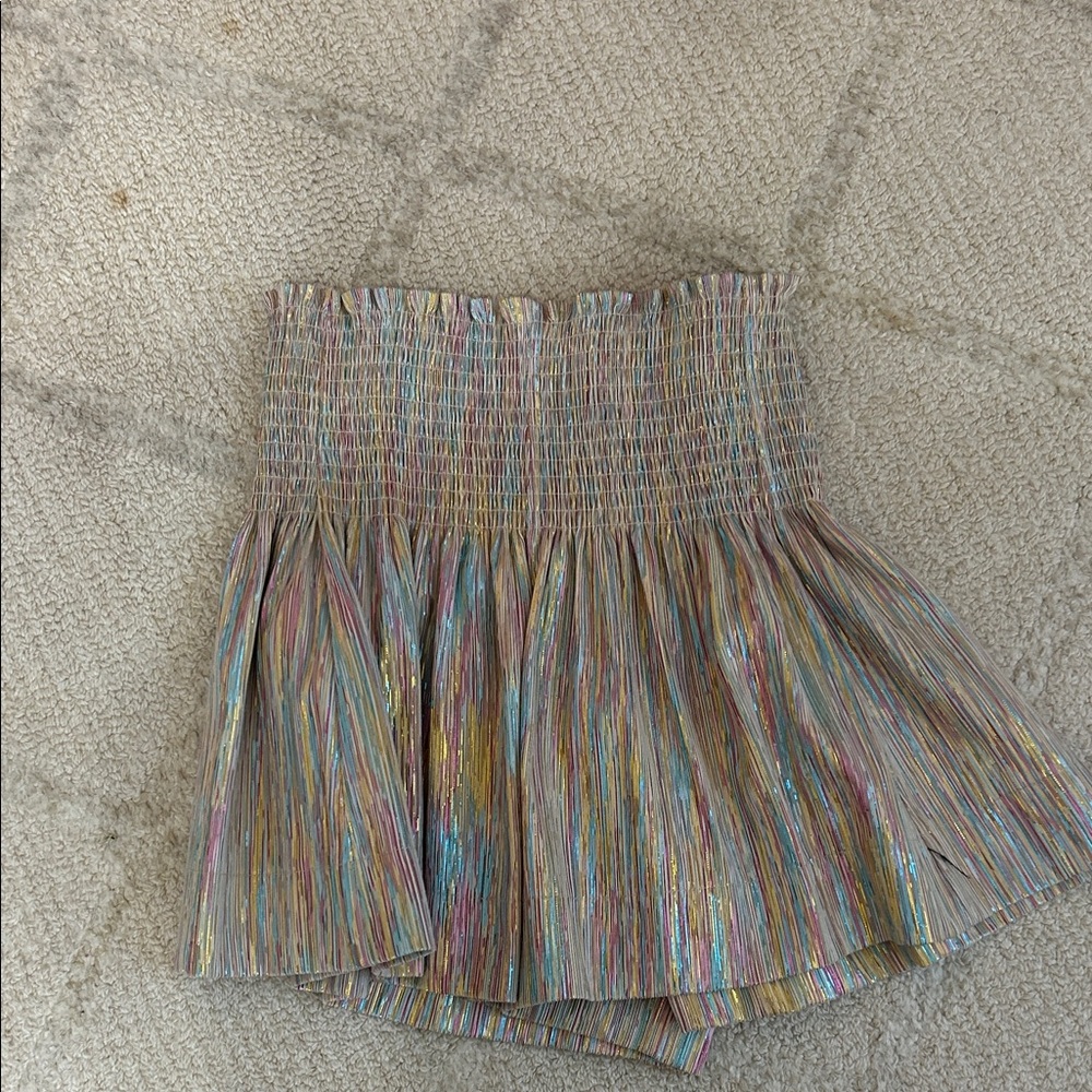 QUEEN OF SPARKLES Multicolor Shimmer Skort